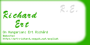 richard ert business card